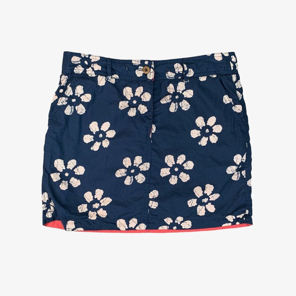 Tailor Vintage Skirt Womens S Small Multi Reversible Cotton Floral Zip Fly *READ